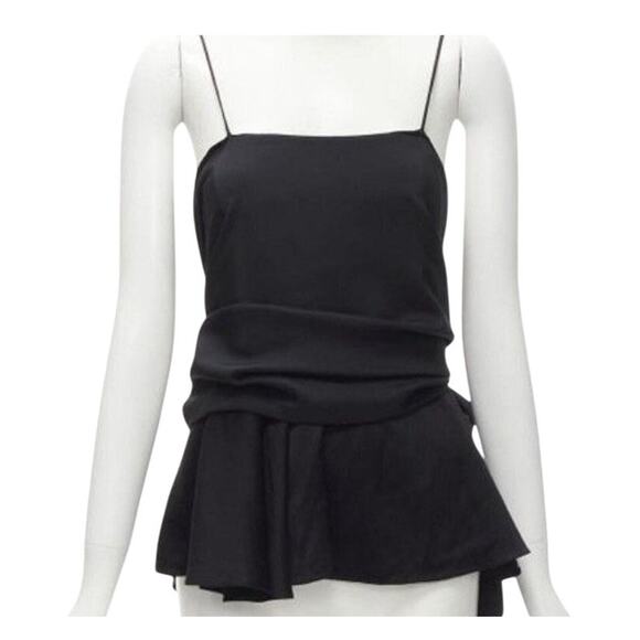The Row Cobsen Multi Way Folded Wrap Top Black size US 2 - Picture 10 of 16